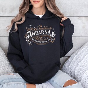 Andarna Fourth Wing Hoodie, We Do Not Eat Our Allies Top, Dragon Velaris Pullover, Basgiath War College Jumper, Dragon Bookish Hoodie image 4