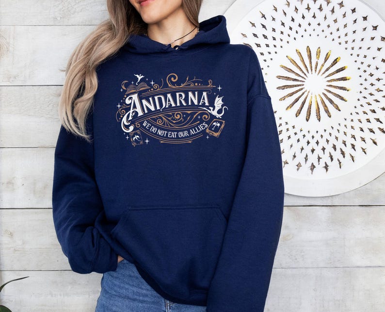 Andarna Fourth Wing Hoodie, We Do Not Eat Our Allies Top, Dragon Velaris Pullover, Basgiath War College Jumper, Dragon Bookish Hoodie image 6