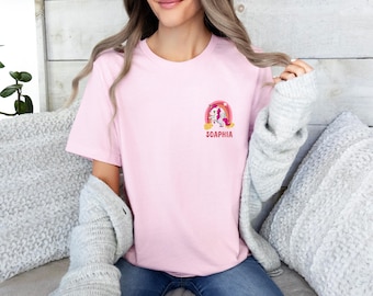 Unicorn Lover Gift T-Shirt, Custom Name Unicorn Shirt, Birthday Girl T Shirt, Daughter Unicorn Tee, Personalised Birthday Tee, Unicorn Shirt