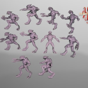 Halo: Covenant Elite Minors 32mm scale (48mm tall)- Captain Hards- (unofficial)