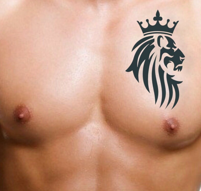 Lion Crown Waterproof Temporary Tattoo Sticker Body Art - Etsy Lion Crown Waterproof Temporary Tattoo Sticker Body Art - Etsy