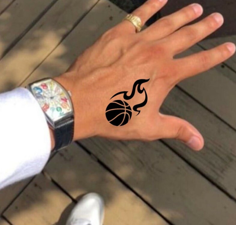 Basketball Tattoo - Etsy Basketball Tattoo - Etsy