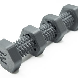 SPINFINITY BOLT (Cement Grey) Bi-Directional Threaded Fidget Bolt & Nuts Fidget Spinner W/REAL Metal Knife Pivot Bearings