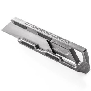 Exceed Designs TiRant RAZOR-M MagLock 3.0 (Stonewashed) 6Al-4V Titanium Utility Knife Made In USA EDC Pocket Knife W/N52 Rare Earth Magnets