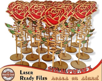 Diseño de rosa para San Valentín en catalán con base. svg, pdf, ai, dfx