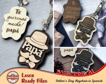 Llavero para el Día de Padre - Archivo corte láser