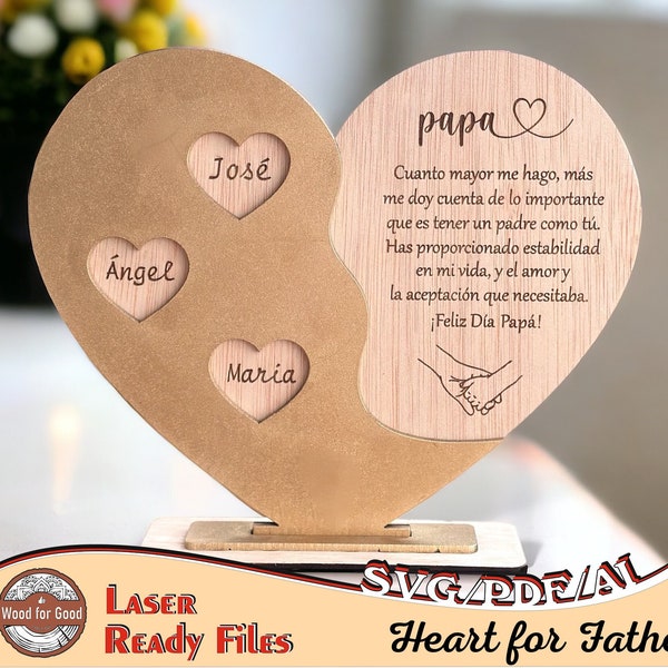 Father's Day Gift - Dad Gift - Svg - PDF - Ai - Father Laser Cut File - Father Vector