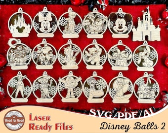New Year&#39;s Eve Balls Design with Cartoon Characters