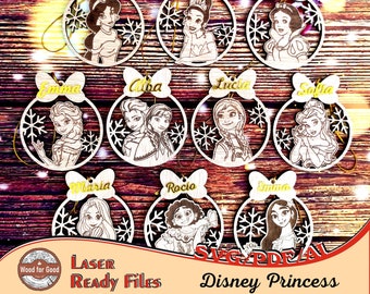Design Christmas balls with  princesses