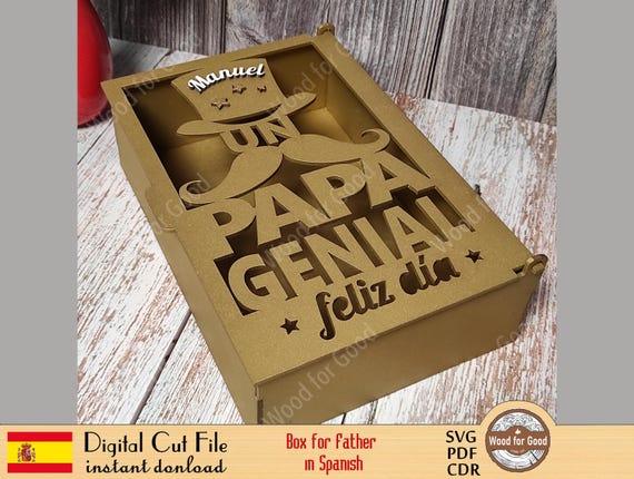 Archivo del Día del Padre, Producto Digital, Archivo de Descarga Instantánea, Corte Láser, CDR, PDF y SVG.