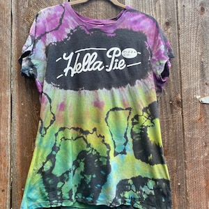 Reverse dyed California pizza joint shirt- Hella Pie Pizza Co.