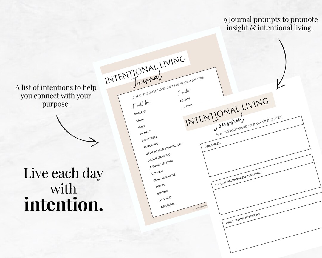 Intentions Worksheet.pdf Intention Setting Journal | Intentions Worksheet | Purposeful Living ...