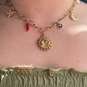 Collana girocollo con 7 pendenti charm personalizzati immagine 6