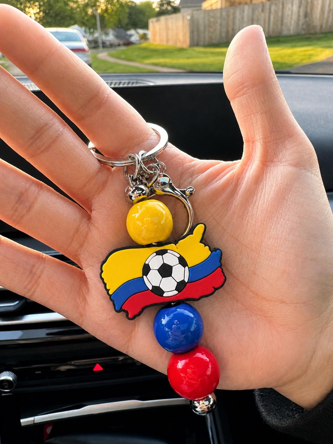 Colombian Keychain | Colombian Flag Beaded Keychain | Colombian Gift ...