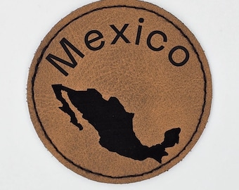 Mexico Map Patch – Travel & Souvenir Collectible – Engraved Design for Hats, Jackets, Backpacks