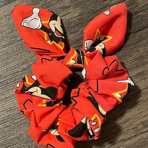 Scrunchie made with Licensed Disney Mickey Mouse fabric