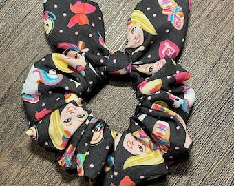 Scrunchie made with licensed JoJo Siwa fabric