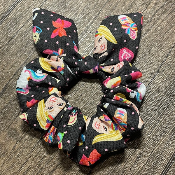 Scrunchie made with licensed JoJo Siwa fabric