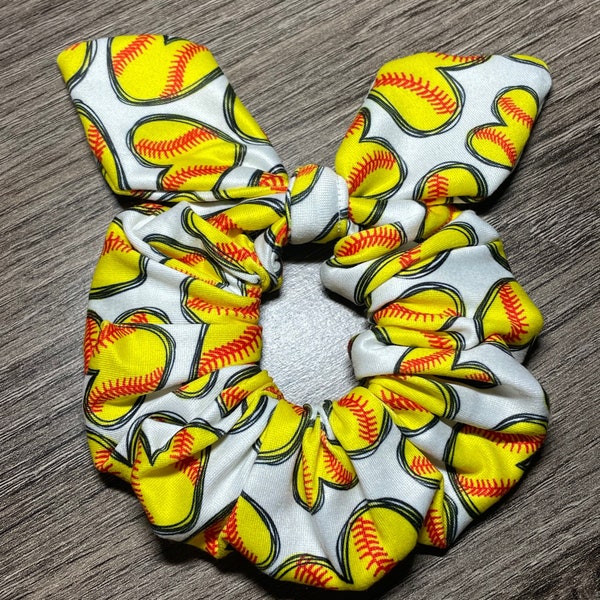 Softball handmade hair Scrunchie