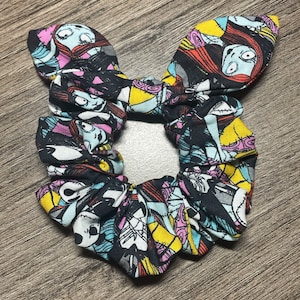 Scrunchie made with Jack and Sally fabric