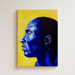 Kobe Bryant Canvas Basketball Gift for Sports Fan Mamba Mentality Print Kobe Lakers Art Sports Painting Kobe Bryant Wall Decor Basketball