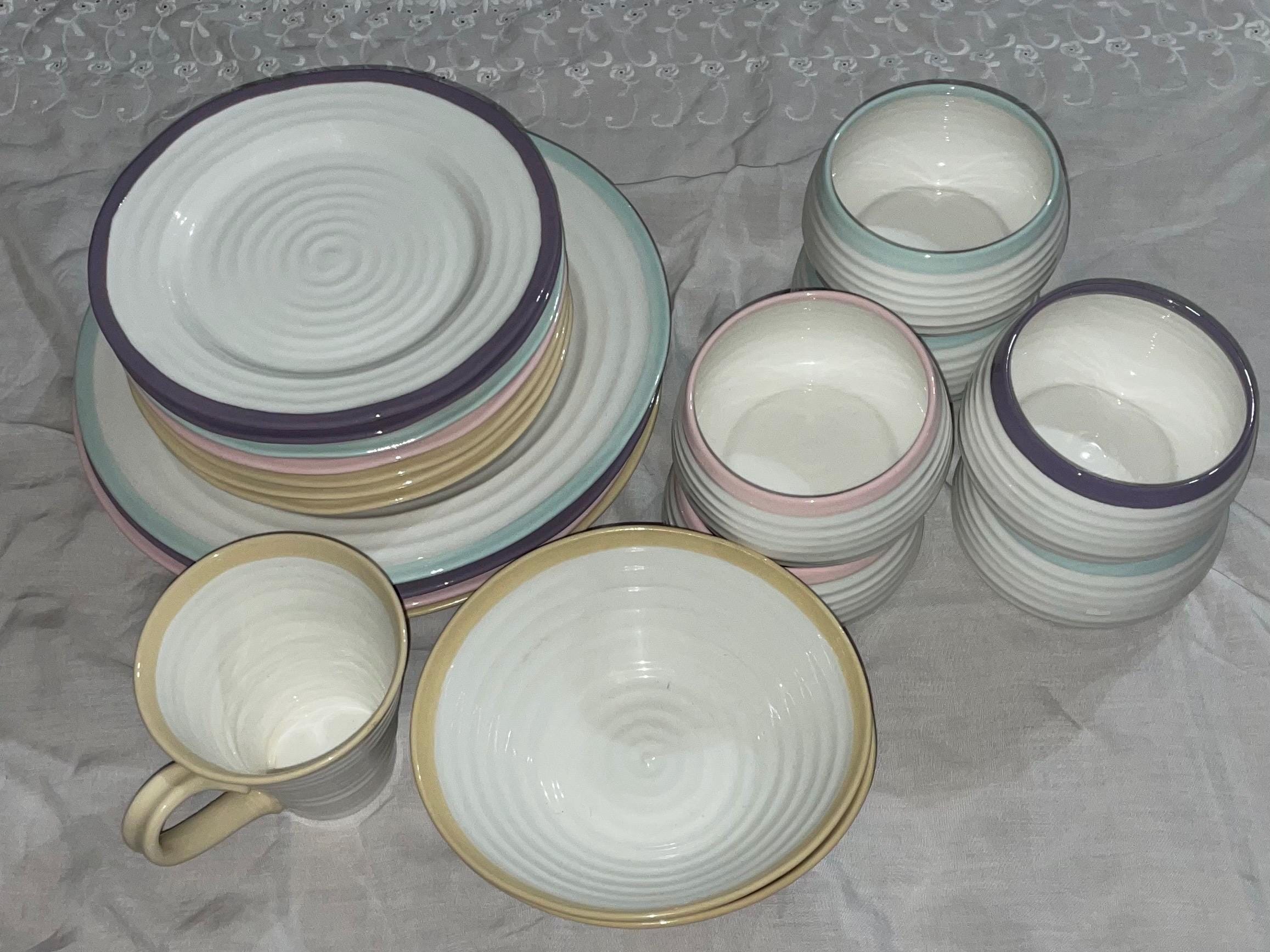 Coloured Rim Plate - Etsy