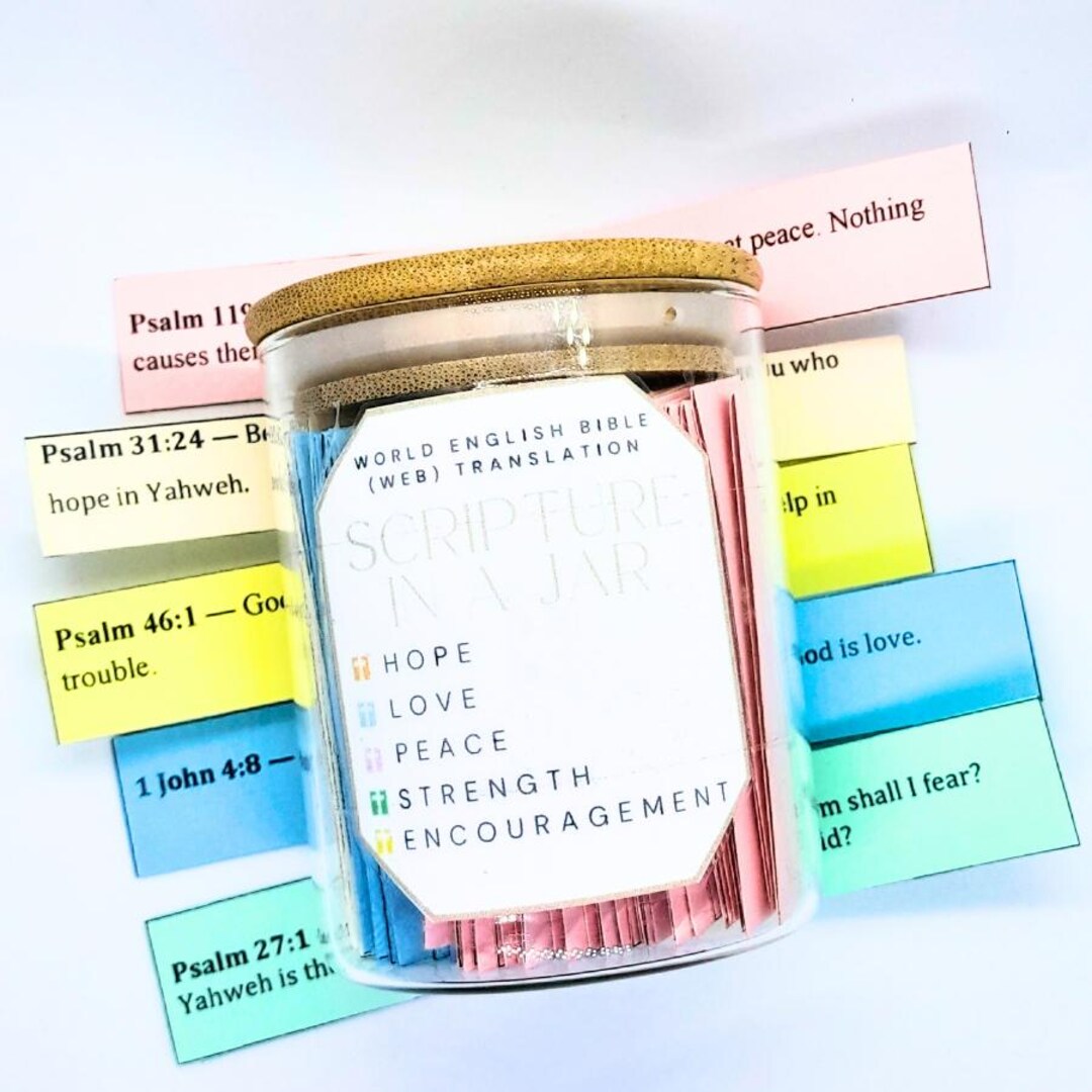 Scripture Verse Jar, Encouragement Gift, Daily Devotional - Etsy