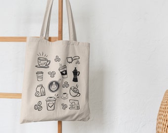 Bolsa de café - Bolsa de café y libros - Starbucks Tote - Coffee Tote - Book Lovers Tote - Pink Tote - Libros y café Tote - Amante del café