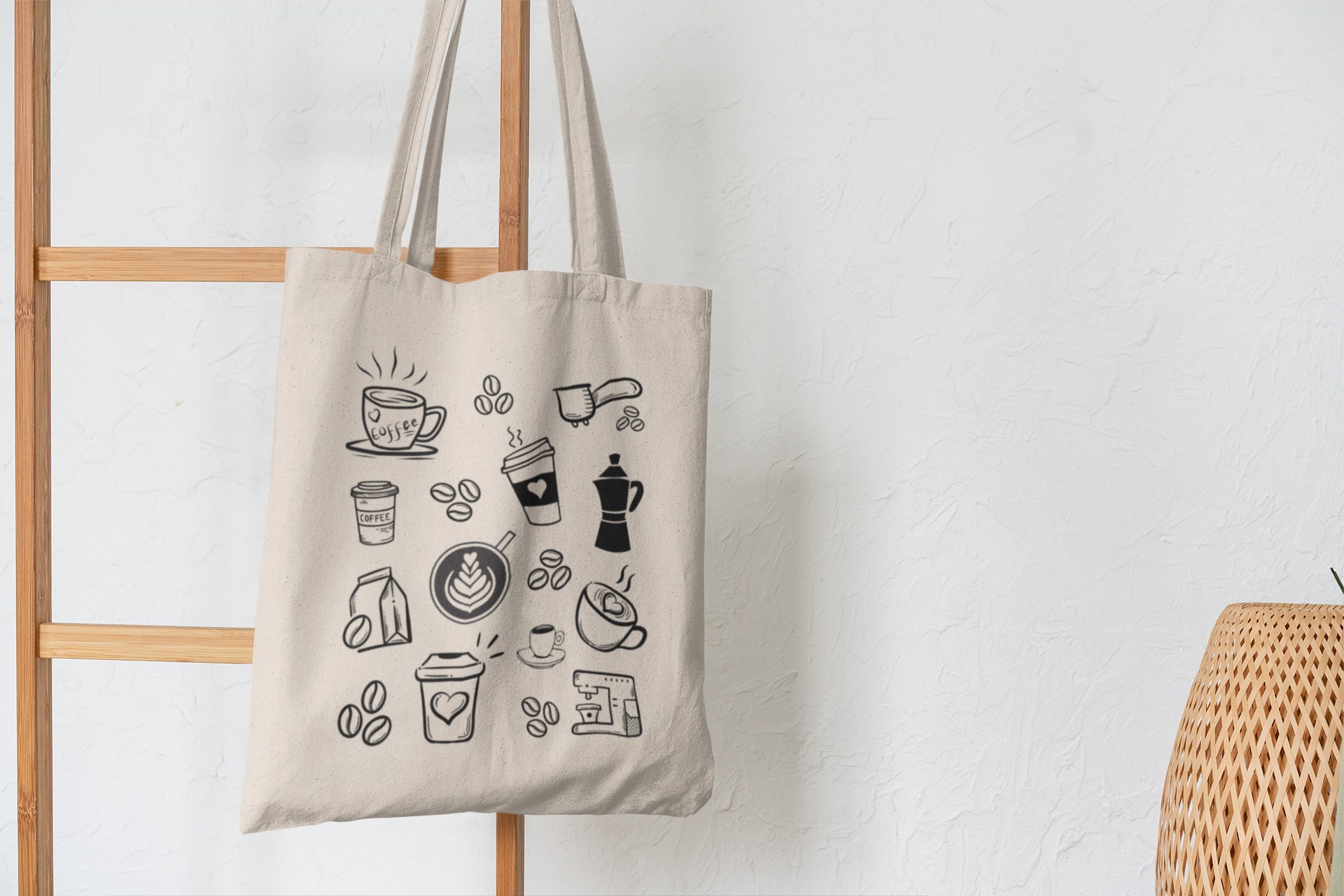 Toby's Beans Coffee Canvas Tote Bag