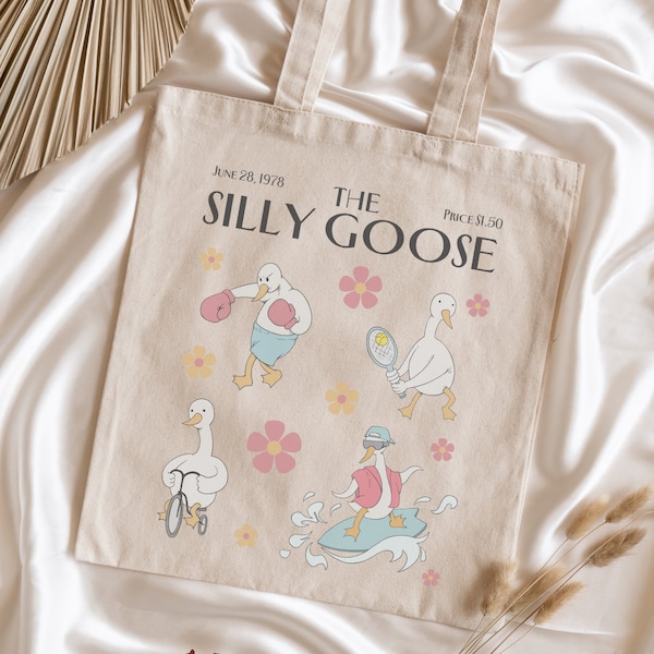 Silly Goose Tote - Silly Goose - Silly Goose Bag - Funny Goose - Funny Goose Tote -Goose Lover Gift-New Yorker Tote-New Yorker-Magazine Tote
