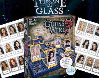 Juego imprimible de Adivina Quién de Trono de Cristal | Descarga instantánea de tarjetas de personajes de TOG | 24 tarjetas de reemplazo de personajes para el juego de mesa Adivina Quién
