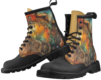 Steampunk Combat Boots: Custom Festival Boots