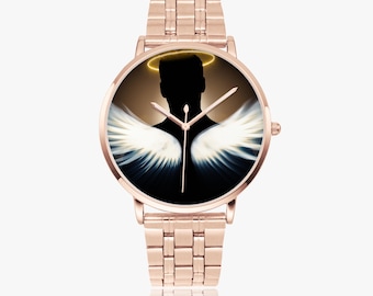 Angel Design Watch: Stainless Steel Quartz Unisex Watch