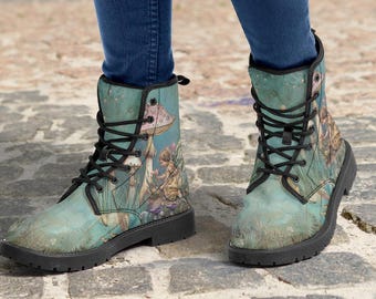 Botas de piel vegana Fairy Garden: estilo cottagecore para festivales