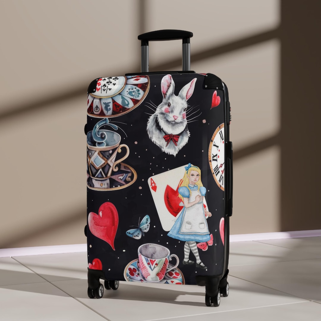 Alice in wonderland キャリーケース アリス トランク Alice in Wonderland Suitcase, Personalised Vintage Luggage Set