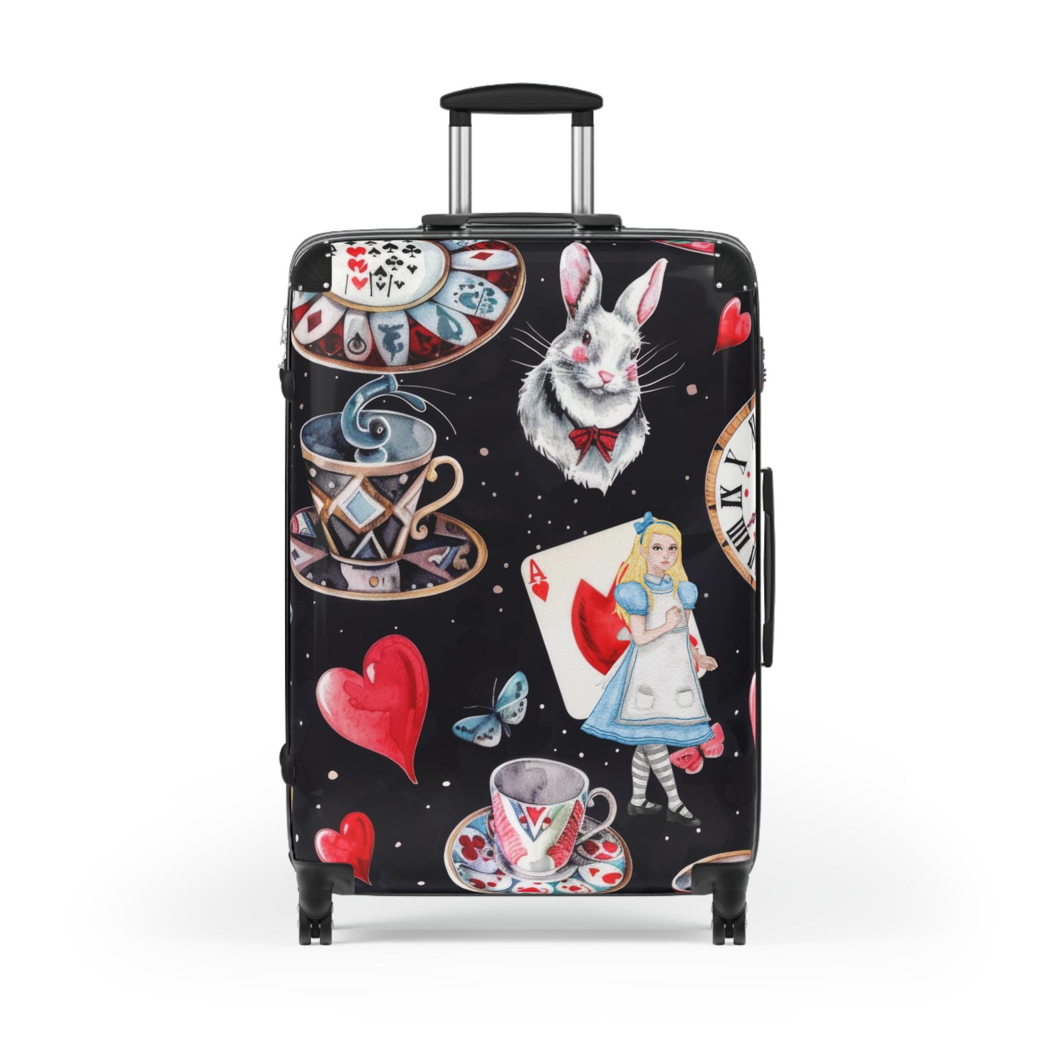 Alice in Wonderland Suitcase, Personalised Vintage Luggage Set