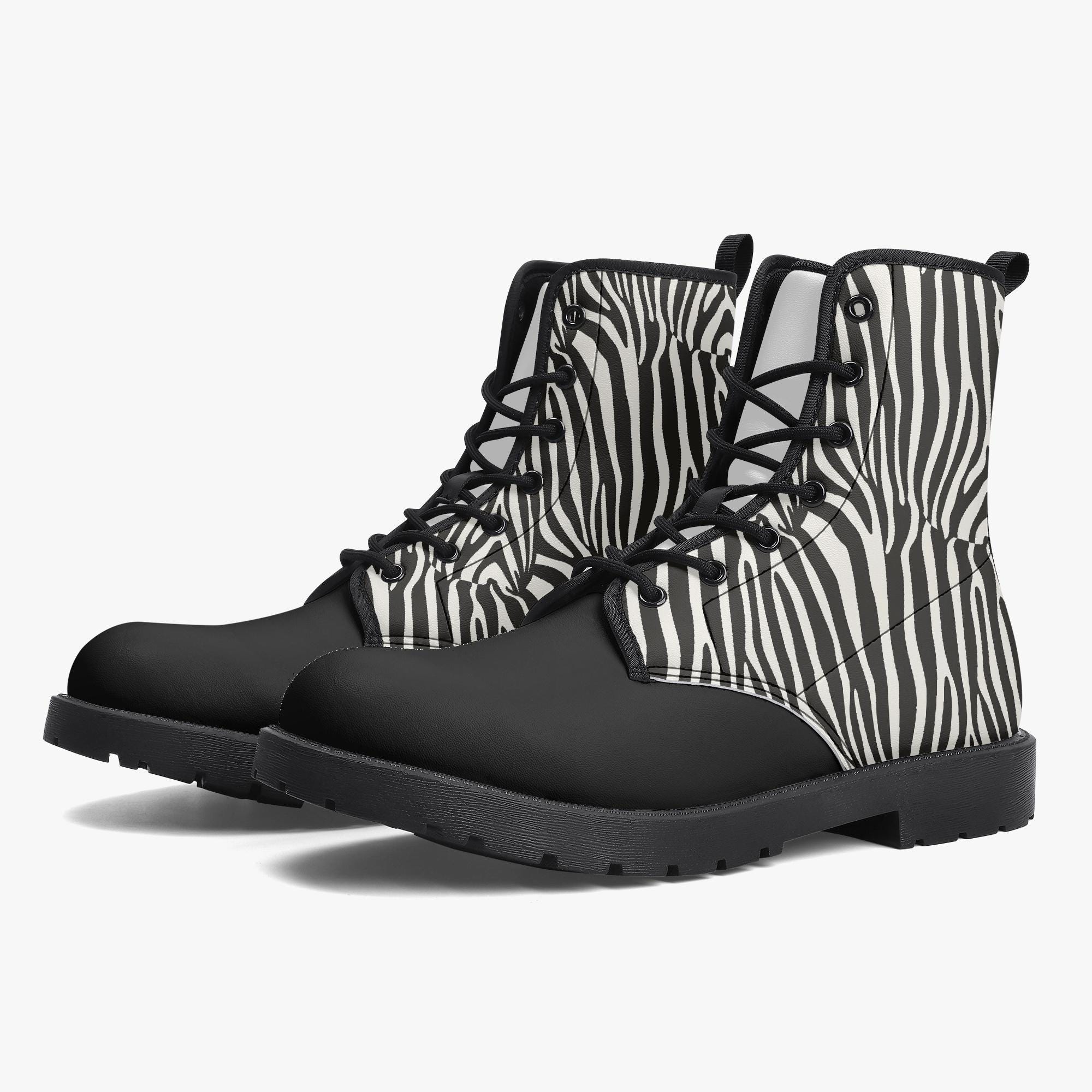 Men\'s Made in Italy Zebra Animal Print Ankle Boots GRANDE Boot Tan Zebra Pony - Silent D main image 3