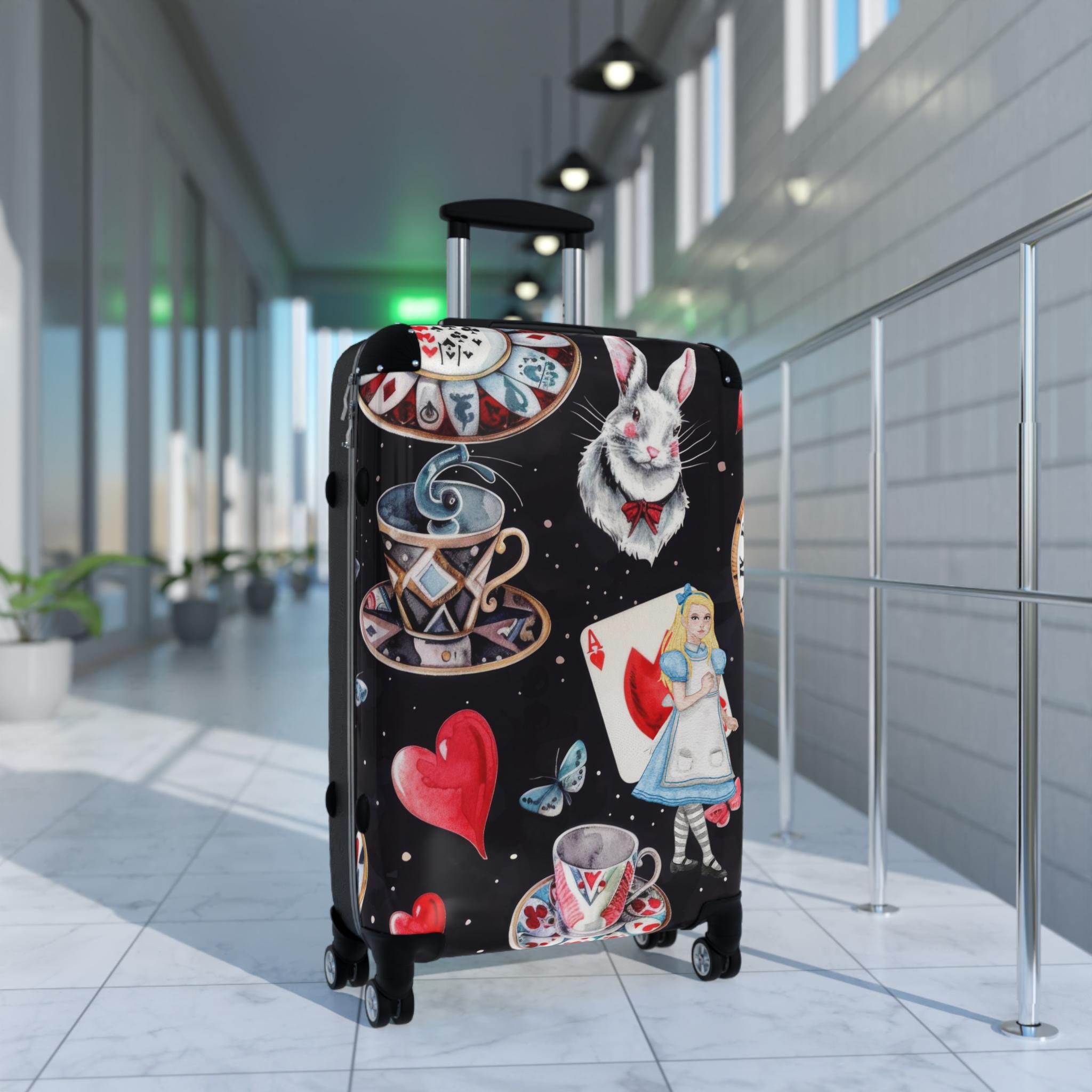 Alice in Wonderland Luggage Set – Custom Suitcase & Cabin