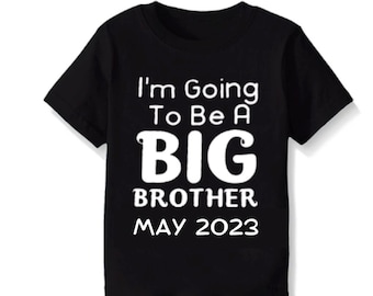 Big Brother Big Sister Camiseta, Embarazo Revelado, Anuncio de Embarazo Hermano Niños Bebé Crecer Nuevo Hermano Nueva Hermana Regalo Hermanos Niños