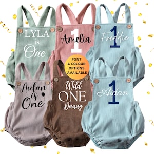 First birthday outfit, 1st birthday outfit, cake smash romper, cake smash outfit, dungarees, wild one romper/ outfit