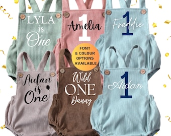 First birthday outfit, 1st birthday outfit, cake smash romper, cake smash outfit, dungarees, wild one romper/ outfit
