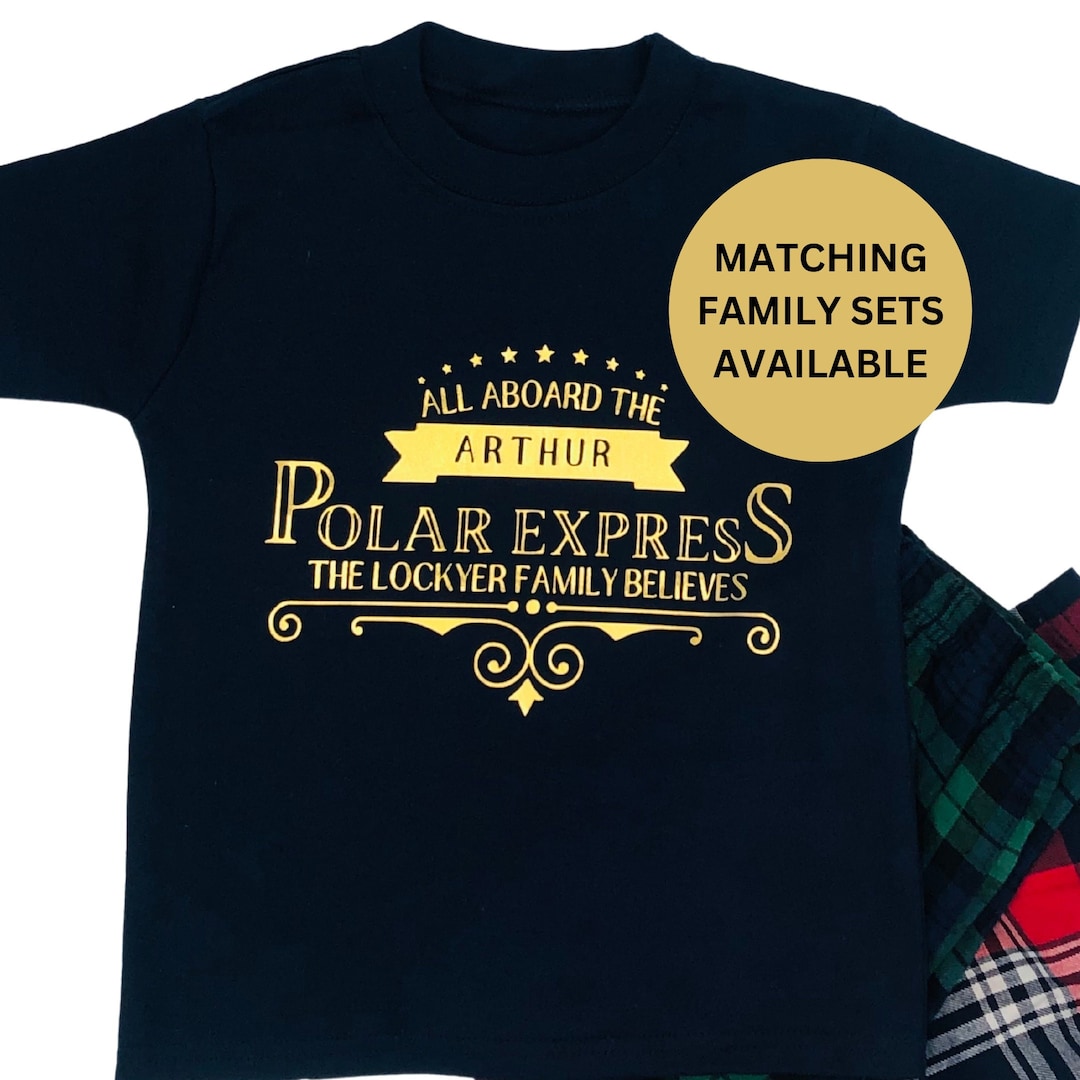 Polar Express Matching Family Pyjamas, Pjs, Pyjamas, Christmas Eve Box, Xxl Pyjamas, Tartan Pjs