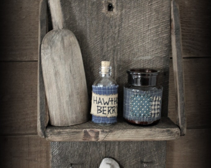 Primitive Wall Shelf With Old Nail Pegs Dry Drab Browns Etsy