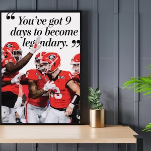 Georgia Bulldogs Football, National Championship Poster, Wall Art, Kirby Smart Quote