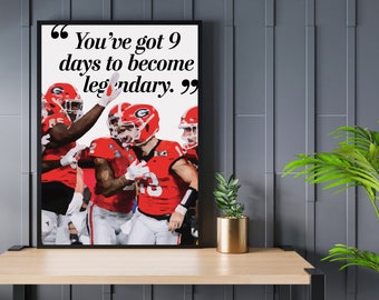 Georgia Bulldogs Football, National Championship Poster, Wall Art, Kirby Smart Quote