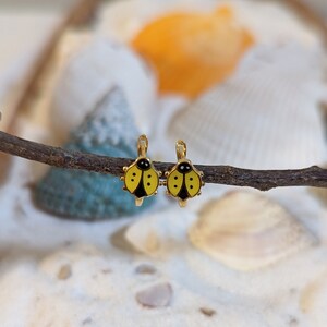 Silver Ladybug Earring for girls | Earring for Kids - Children | Gold Plated Silver Gift
