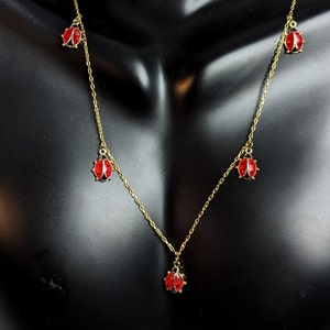 Multiple Ladybug Necklace | Ladybug Necklace for Girl | Ladybug Necklace for Christmas Gift | Birthday Gift | Gold Plated Silver Gift