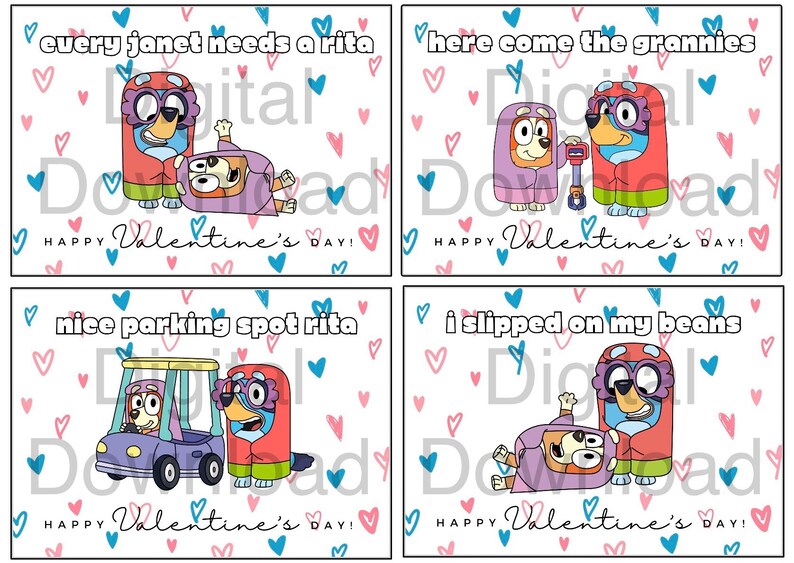 Kids Valentines Cards. Printable Classroom Valentines. Digital ...