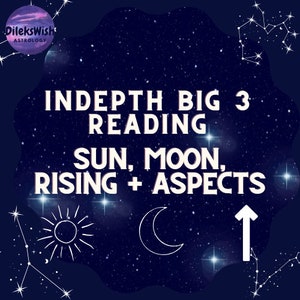 INDEPHTH BIG 3 READING (sun, moon and rising)
