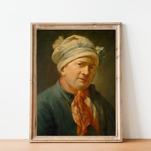 Bathroom Art Humor - Funny Portrait Print - Classical Vintage Art - Instant Download - Portrait of a Man 18c - Printable Poster - Wall Art